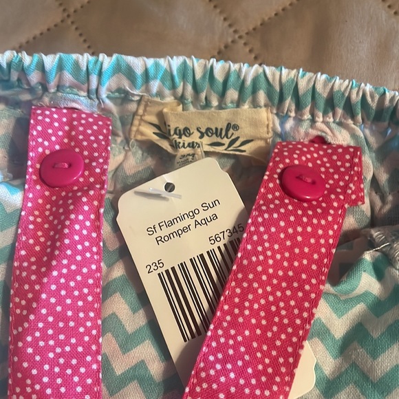 Indigo Souls (Kids) NWT 3mos flamingo bathing suit - Picture 6 of 8